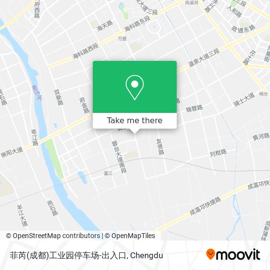 菲芮(成都)工业园停车场-出入口 map