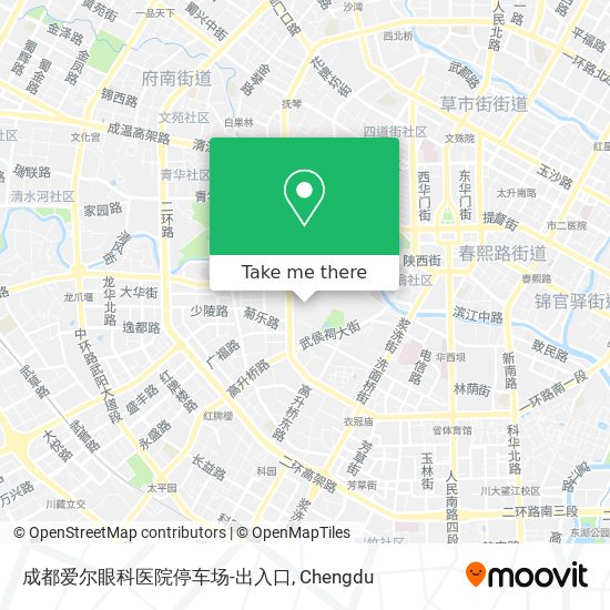 成都爱尔眼科医院停车场-出入口 map