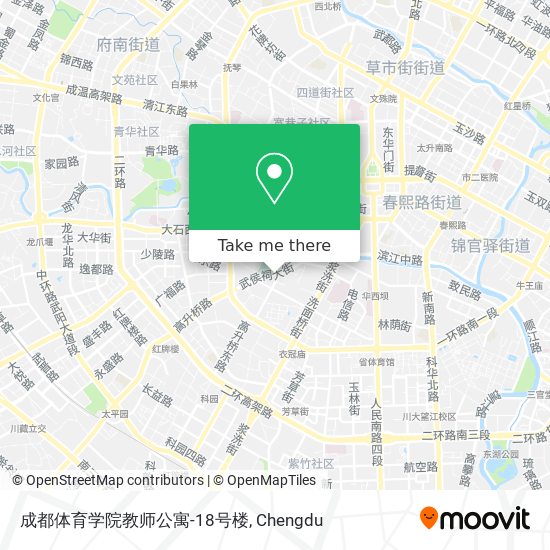 成都体育学院教师公寓-18号楼 map