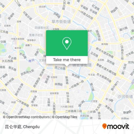 昆仑华庭 map