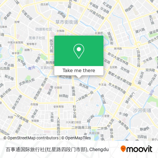 百事通国际旅行社(红星路四段门市部) map