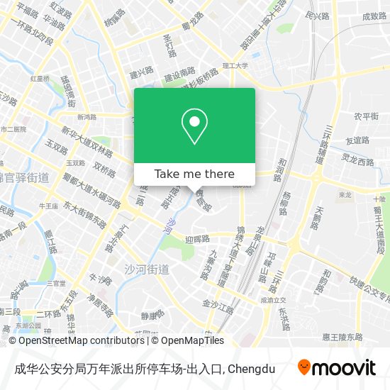 成华公安分局万年派出所停车场-出入口 map
