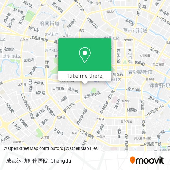 成都运动创伤医院 map
