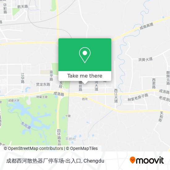 成都西河散热器厂停车场-出入口 map