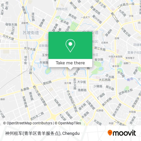 神州租车(青羊区青羊服务点) map