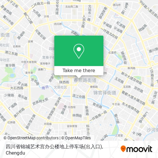 四川省锦城艺术宫办公楼地上停车场(出入口) map