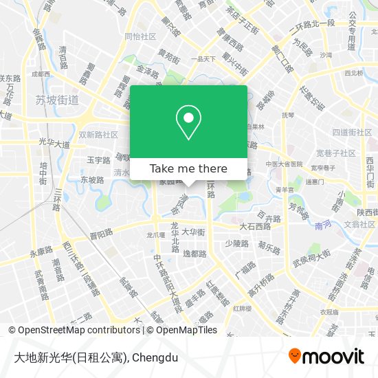 大地新光华(日租公寓) map