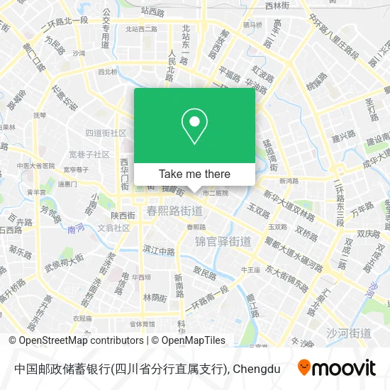 中国邮政储蓄银行(四川省分行直属支行) map