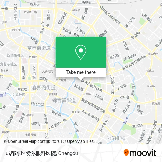 成都东区爱尔眼科医院 map