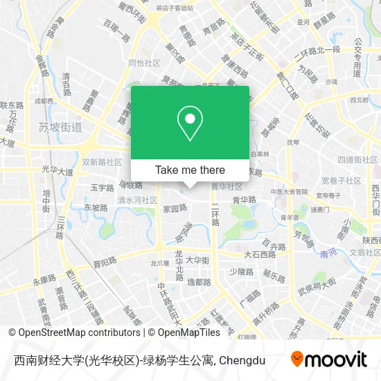 西南财经大学(光华校区)-绿杨学生公寓 map