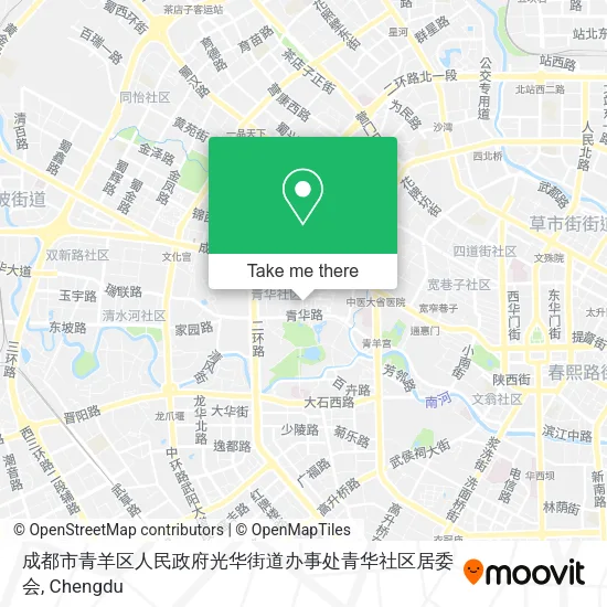 成都市青羊区人民政府光华街道办事处青华社区居委会 map