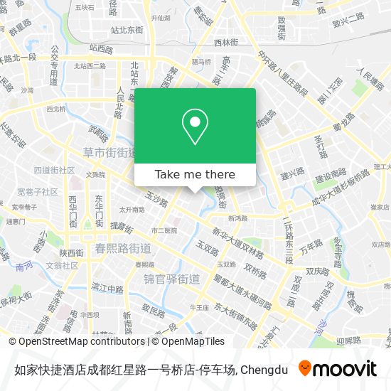 如家快捷酒店成都红星路一号桥店-停车场 map