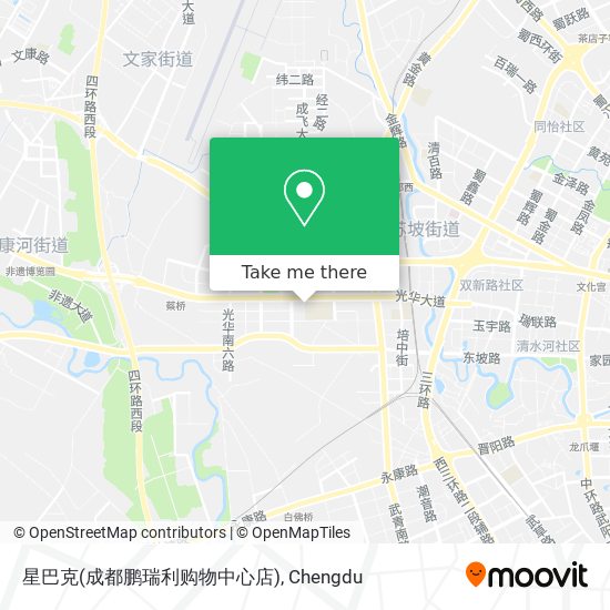 星巴克(成都鹏瑞利购物中心店) map
