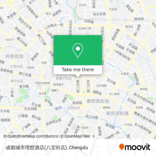 成都城市理想酒店(八宝街店) map