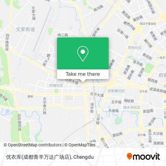 优衣库(成都青羊万达广场店) map