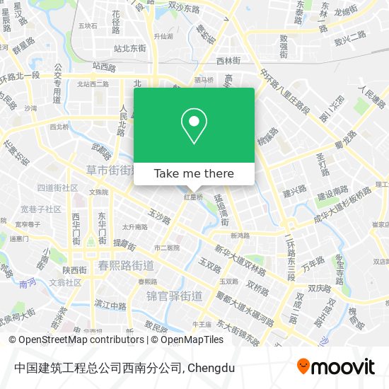 中国建筑工程总公司西南分公司 map