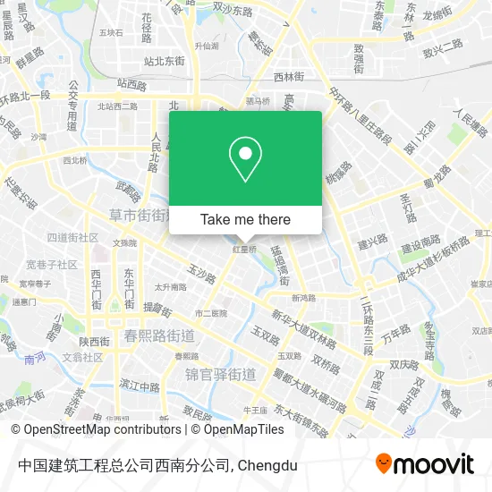 中国建筑工程总公司西南分公司 map