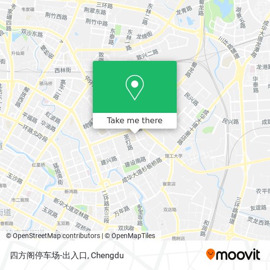 四方阁停车场-出入口 map