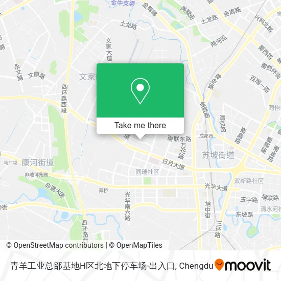 青羊工业总部基地H区北地下停车场-出入口 map