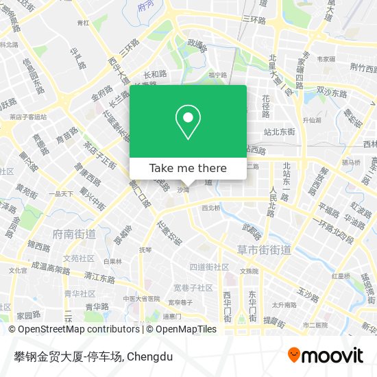 攀钢金贸大厦-停车场 map