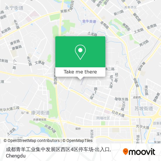 成都青羊工业集中发展区西区4区停车场-出入口 map
