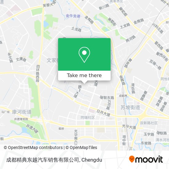 成都精典东越汽车销售有限公司 map