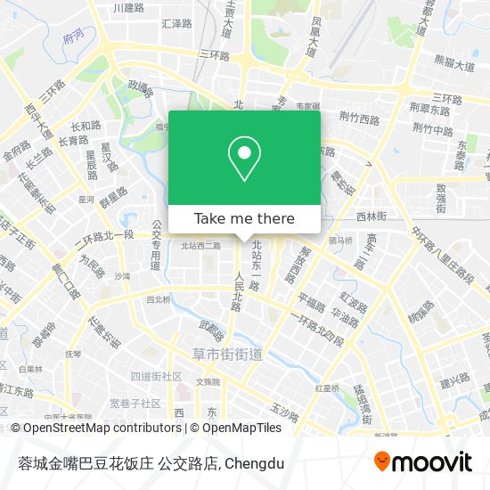蓉城金嘴巴豆花饭庄 公交路店 map