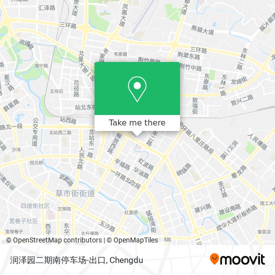 润泽园二期南停车场-出口 map