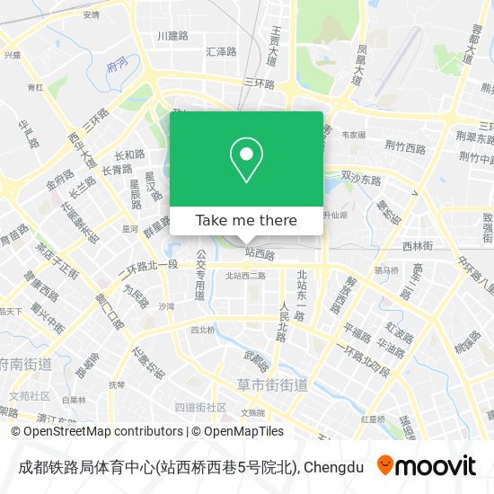 成都铁路局体育中心(站西桥西巷5号院北) map