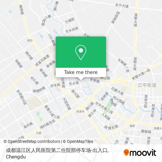 成都温江区人民医院第二住院部停车场-出入口 map