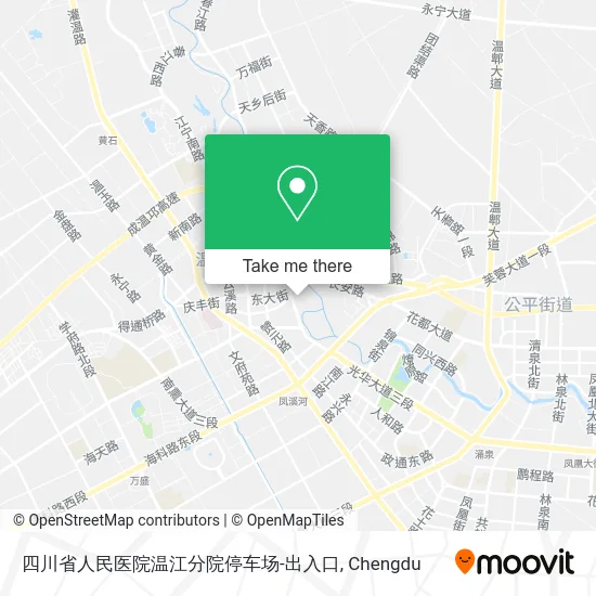 四川省人民医院温江分院停车场-出入口 map
