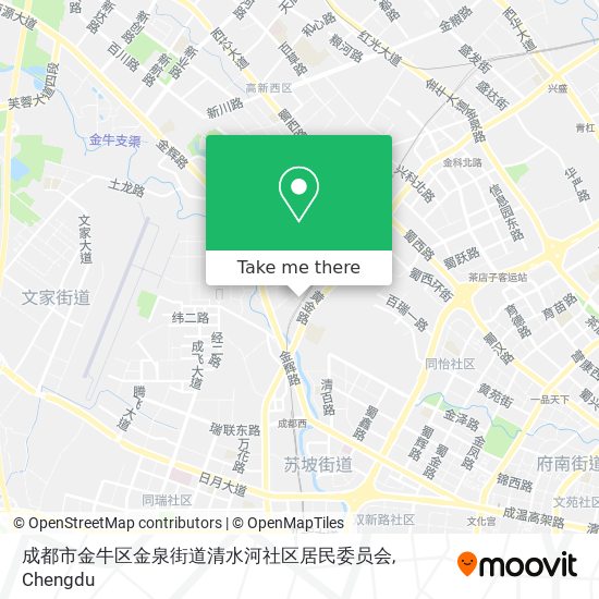 成都市金牛区金泉街道清水河社区居民委员会 map
