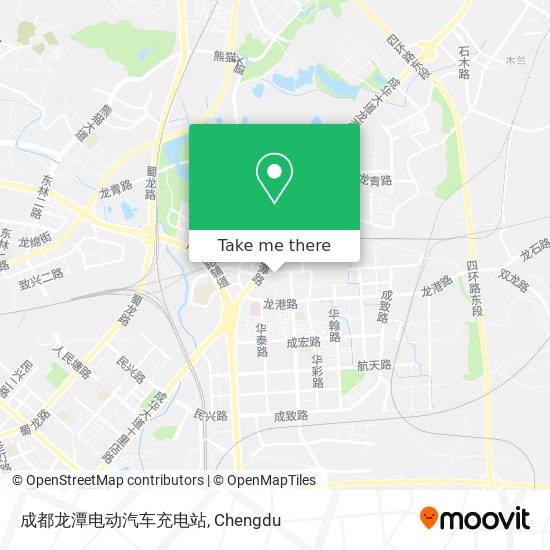 成都龙潭电动汽车充电站 map
