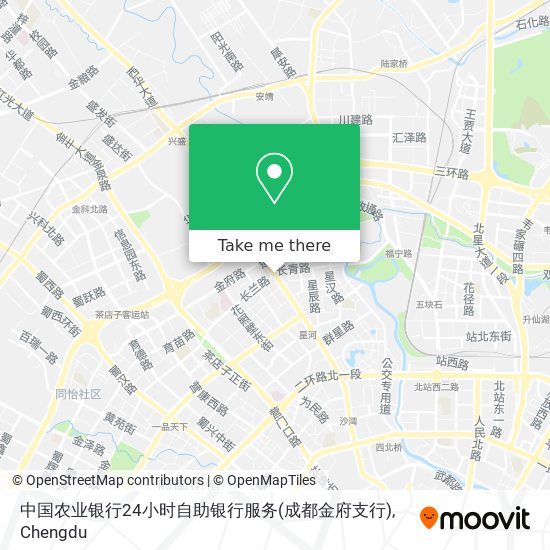 中国农业银行24小时自助银行服务(成都金府支行) map