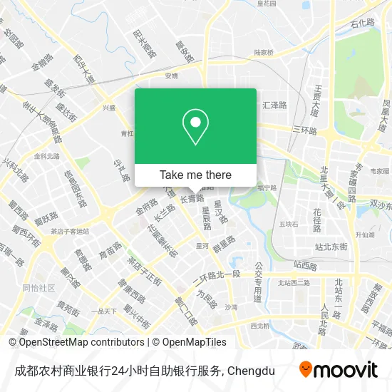 成都农村商业银行24小时自助银行服务 map
