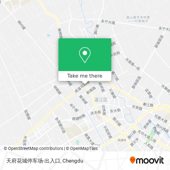天府花城停车场-出入口 map