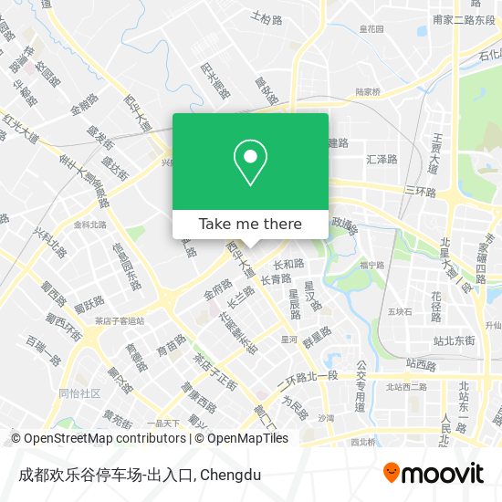 成都欢乐谷停车场-出入口 map