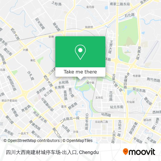 四川大西南建材城停车场-出入口 map