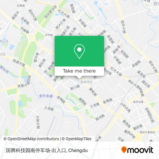 国腾科技园南停车场-出入口 map