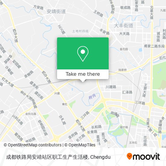 成都铁路局安靖站区职工生产生活楼 map