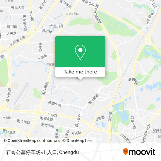 石岭公墓停车场-出入口 map