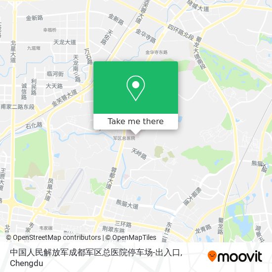 中国人民解放军成都军区总医院停车场-出入口 map
