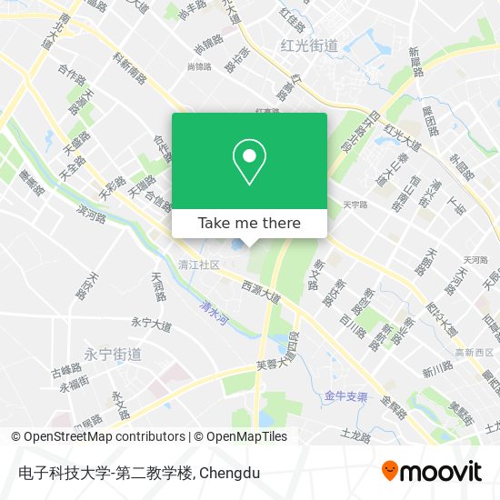 电子科技大学-第二教学楼 map