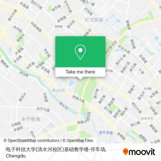 电子科技大学(清水河校区)基础教学楼-停车场 map