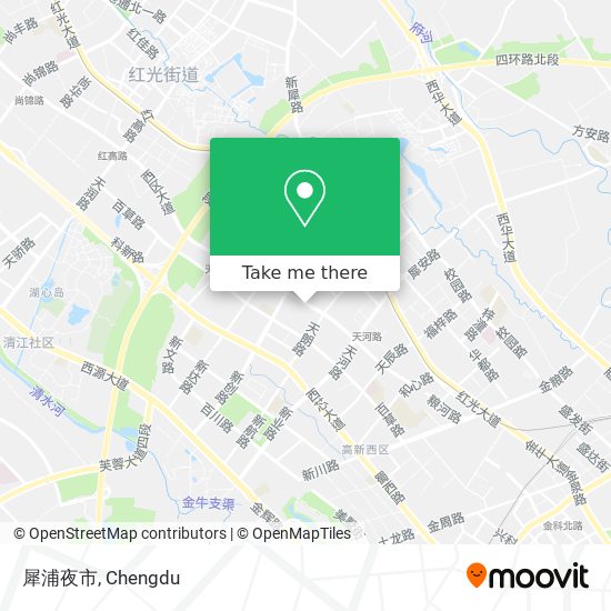 犀浦夜市 map