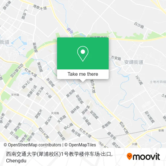 西南交通大学(犀浦校区)1号教学楼停车场-出口 map