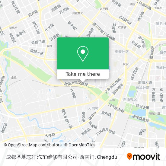 成都圣地志征汽车维修有限公司-西南门 map