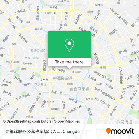壹都锦服务公寓停车场出入口 map