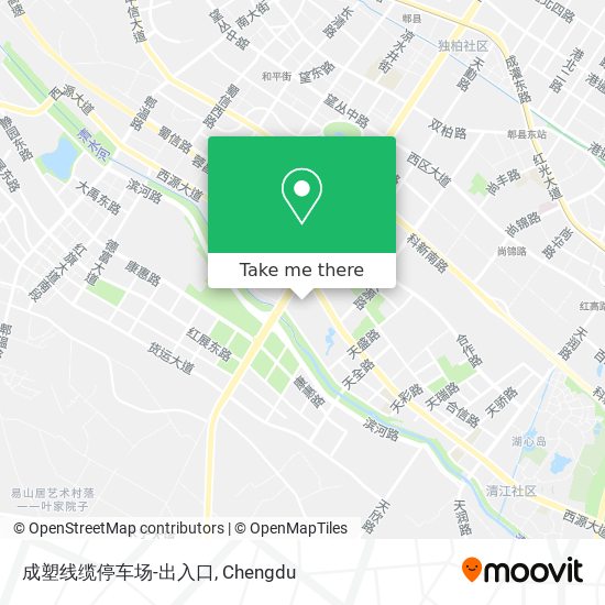 成塑线缆停车场-出入口 map