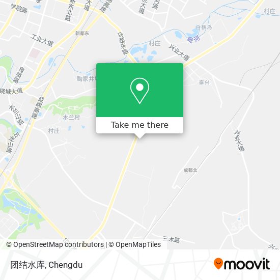 团结水库 map